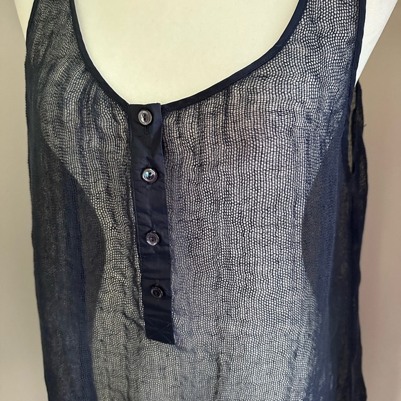 NWT Eileen Fisher Sheer Linen Henley Tunic - Picture 3 of 8